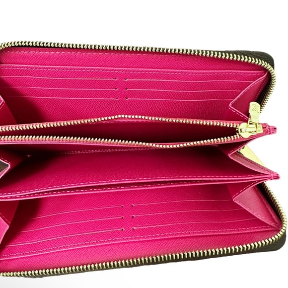 Louis Vuitton Zippy Wallet Brown Pink Damier Ebene Vivienne LV Holiday Christmas - Picture 6 of 8